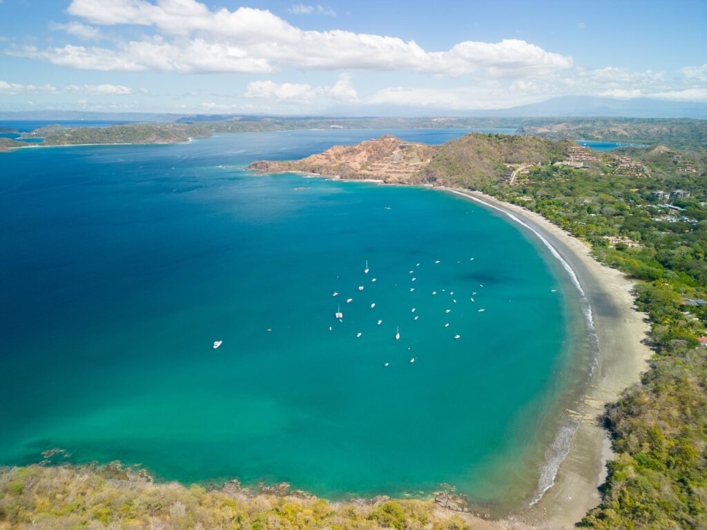 Aerial view of Hermosa Beach in Guanacaste, Costa Rica