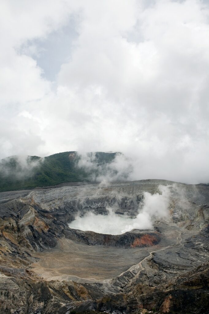 Poas Volcano crater, Poas Volcano National Park, Costa Rica