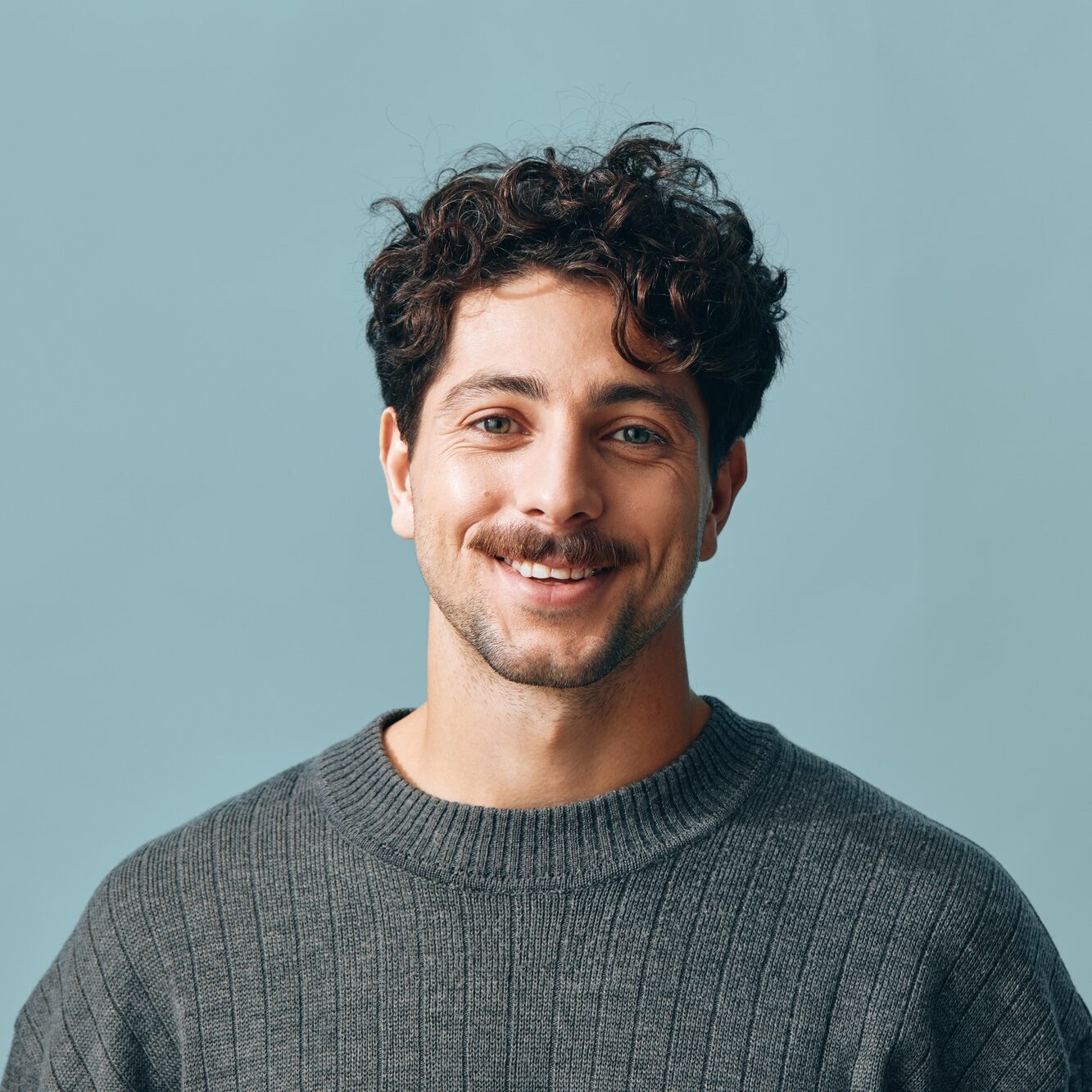 Portrait man face smile hipster fashion